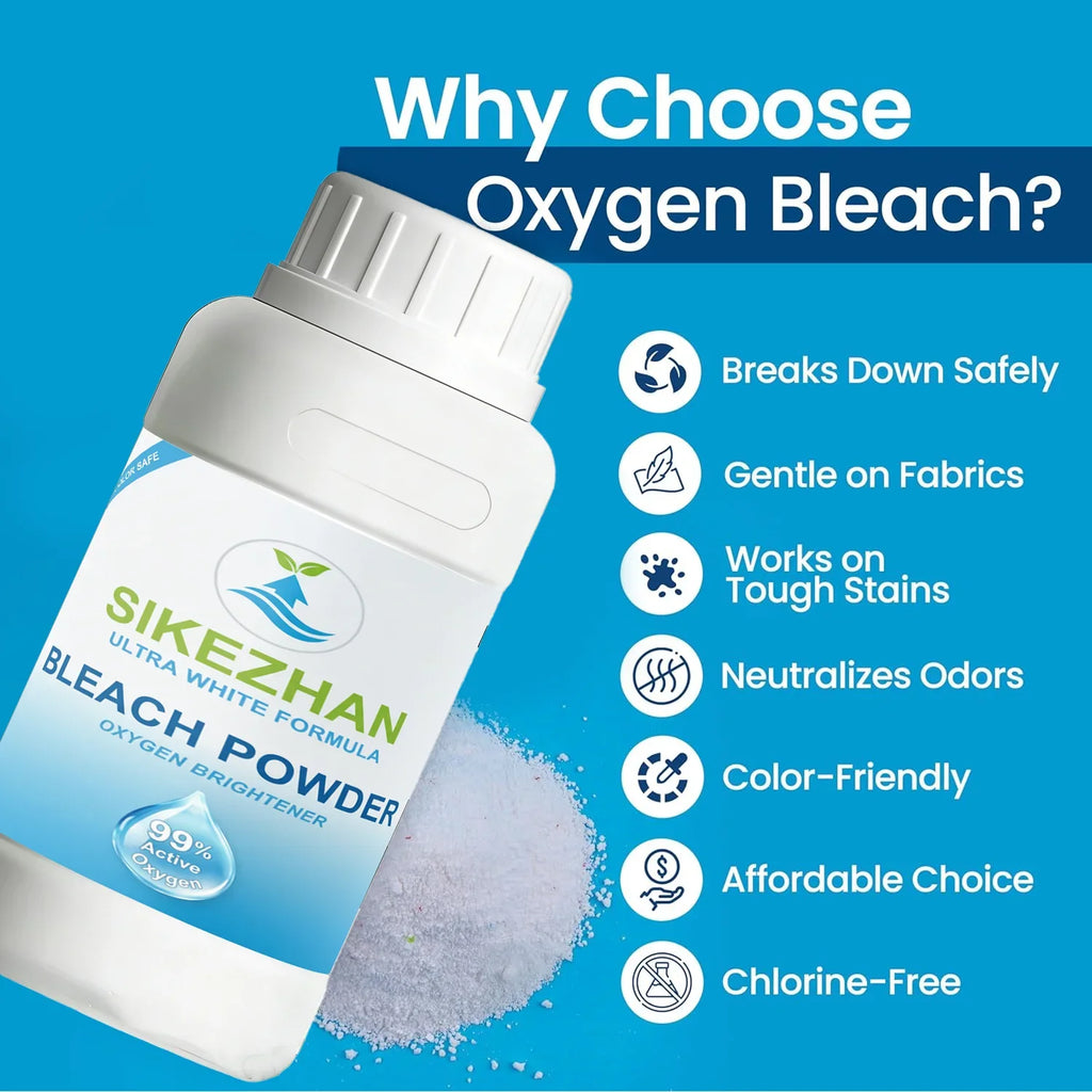 Pure Sodium Percarbonate Oxygen Bleach Powder Color-Safe Laundry Stain Remover Chlorine-Free Fabric Whitener All-Purpose Cleaner Oasis Select