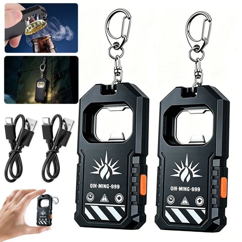 Mini COB Keychain Flashlight – USB-C Rechargeable Pocket Lantern