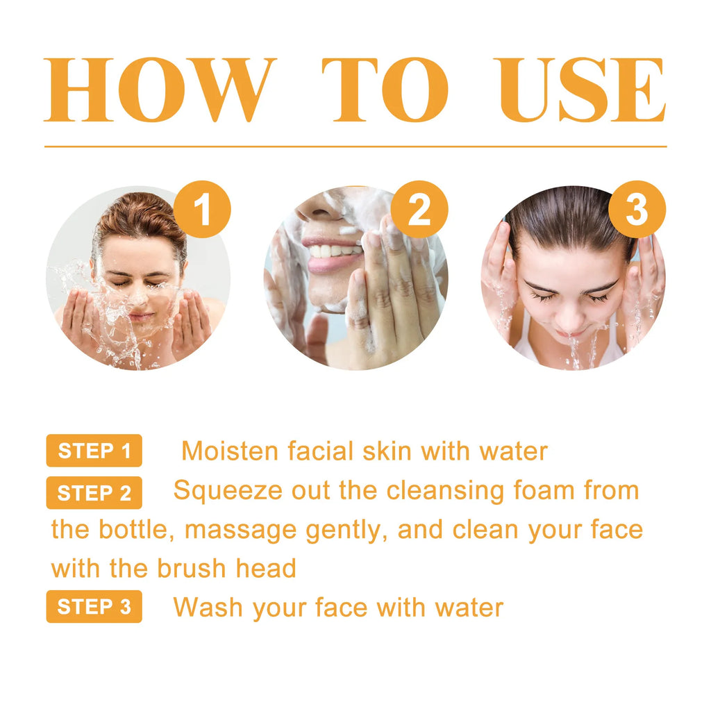 HOYGI Turmeric Kojic Acid Cleanser Foam Deep Clean Anti Acne Oil Control Fade Marks Blackhead Remover Brightening Face Was Oasis Select
