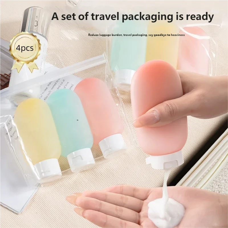 4Pcs/Set Refillable Bottle 60ml Soft Lotion Container Squeeze Tube Empty Bottle Portable Travel Shampoo Bottle Oasis Select