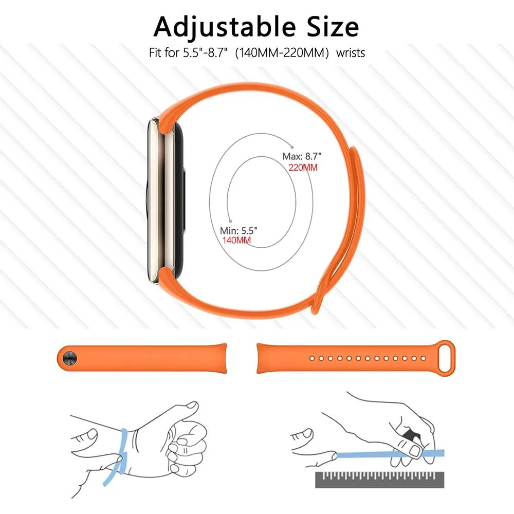 4-Pack Silicone Bands for Xiaomi Mi Band 8 – Mixed Colors Smartwatch Bands Oasis Select