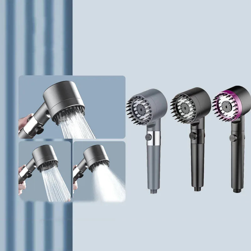 Hand Filter Portable Shower for Bathroom Items Showerhead Water Saving Shower Knobs Accessories Showers Replete Handle Pipe Home Oasis Select