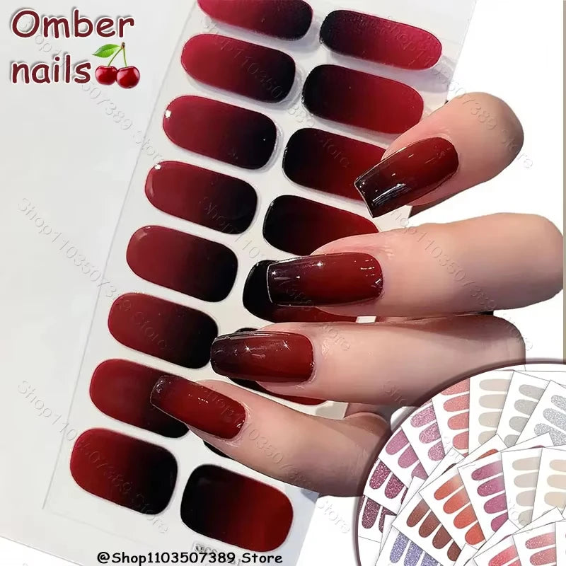 Gradient Ombre Nail Wraps – No-Lamp French Nail Stickers Nail Art Stickers Oasis Select