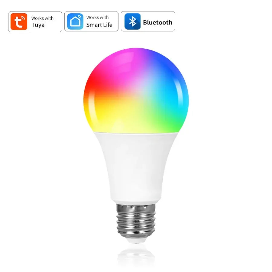 Tuya Smart LED Light Bulb E27 9W 220V Bluetooth RF Remote Group Control Smart Life RGB Spotlight For Bar Bedroom Decor Lighting Oasis Select 1 bulb 220V