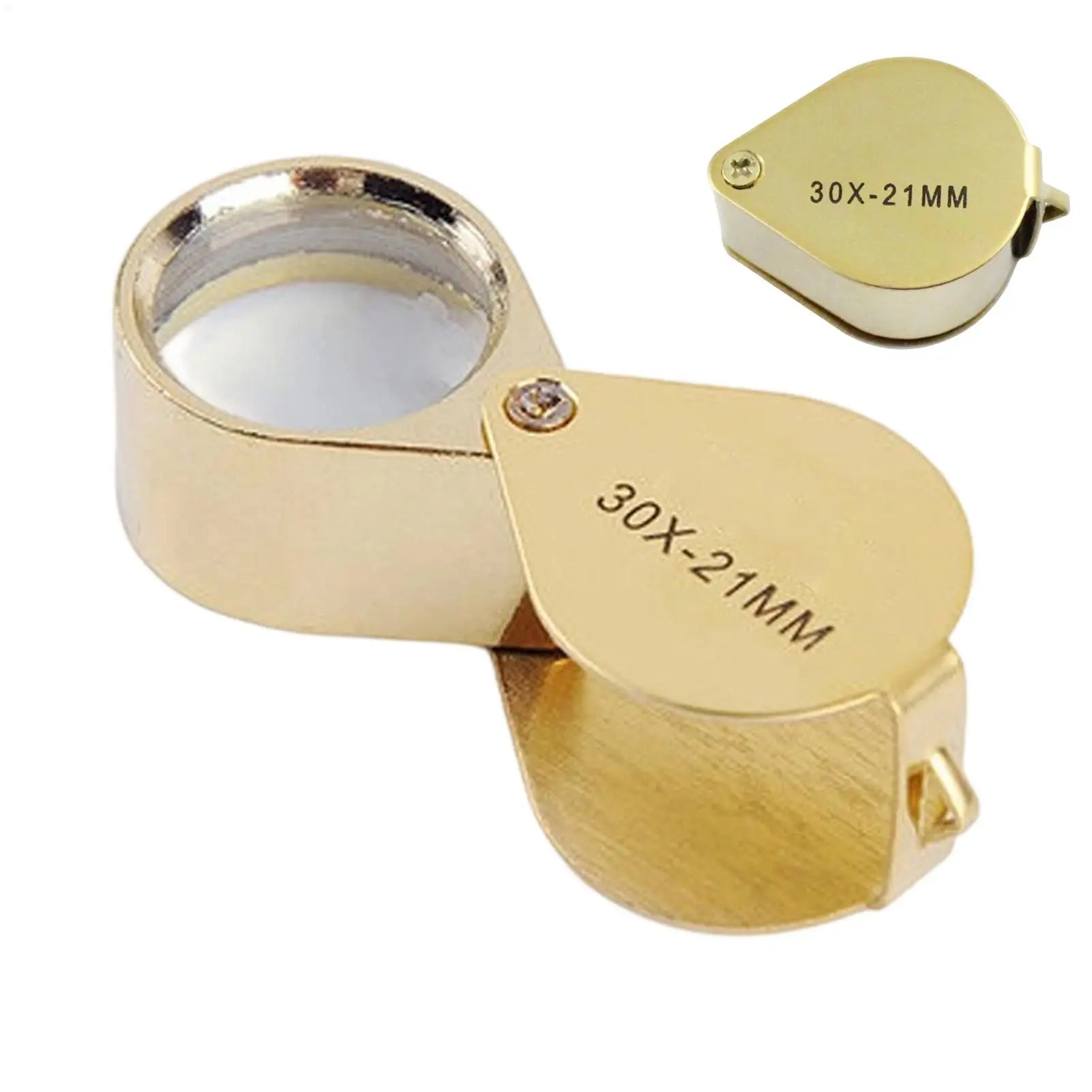 Magnifying Glass 30X Pocket Loupe Magnifier Jewelry Magnifying Glass Foldable Diamond Triplet Eye Glass Tool Reading Magnifier Oasis Select
