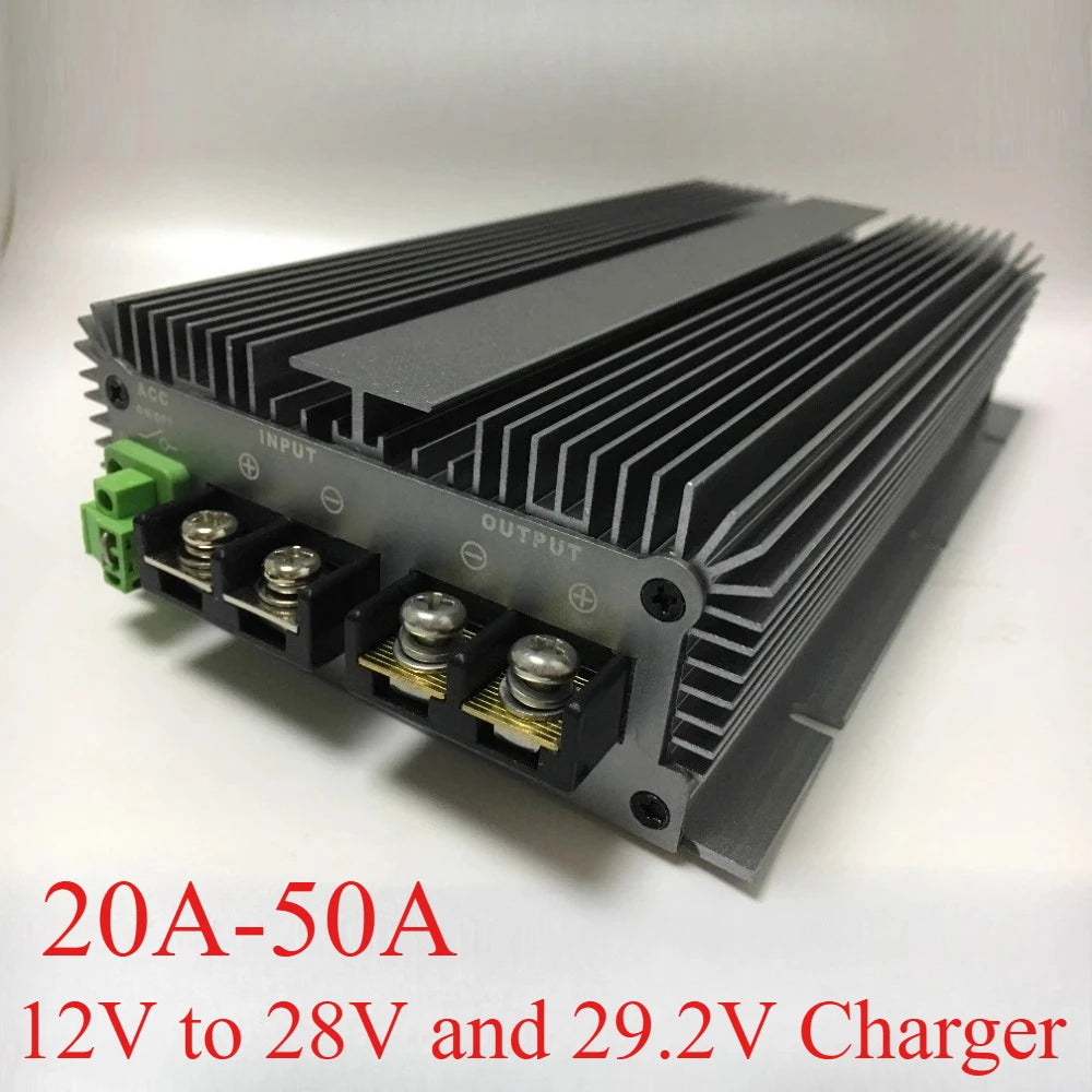 Battery Charger 12V to 24V Step Up Converter 3A-100A For 28V Lead Acid Battery and 29.2V LiFePO4 Auxiliary Battery Oasis Select