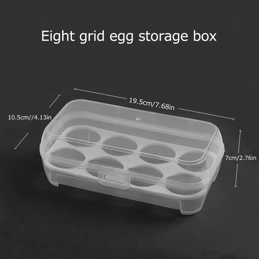 Shockproof Egg Storage Box 3/4/8 Grid | Camping & Kitchen