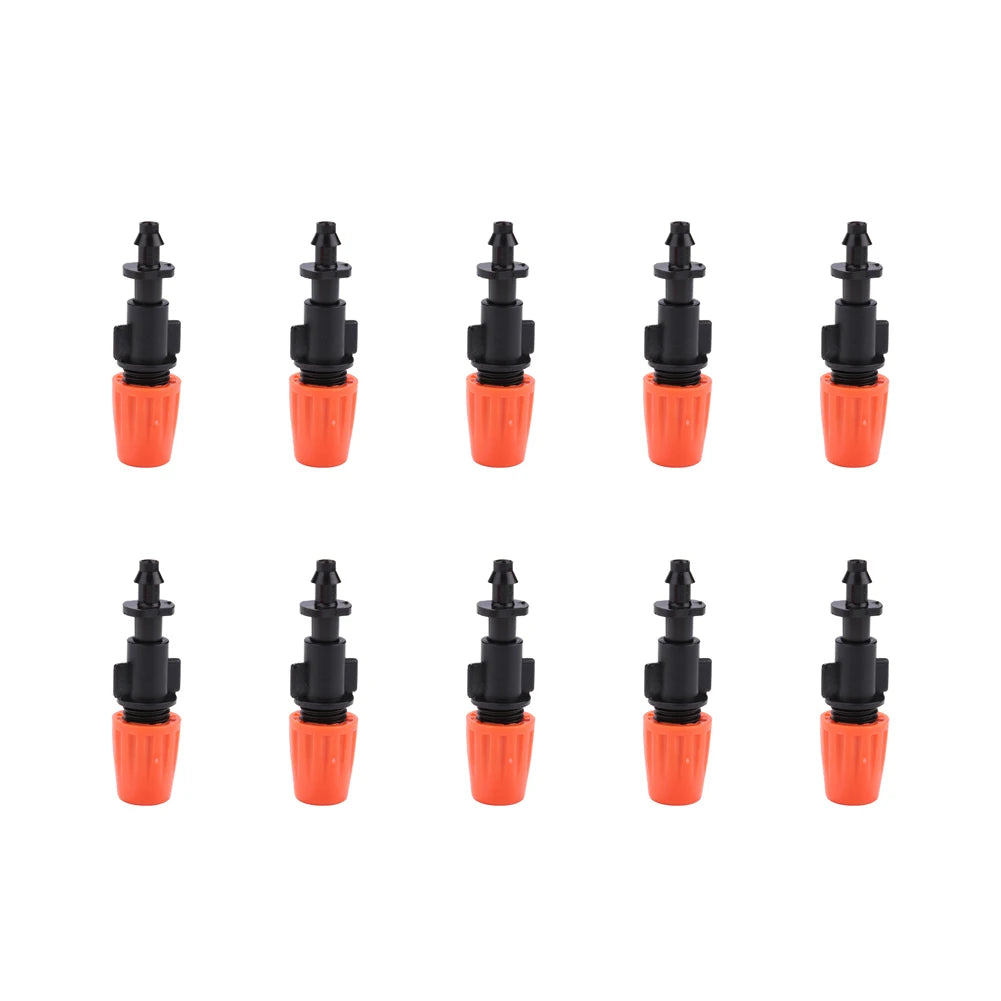 10pcs Micro-Flow Head Nozzle Dripper Plastic Irrigation Sprayer Portable Multi-function Gardening Watering System Tools Oasis Select 10pcs Australia