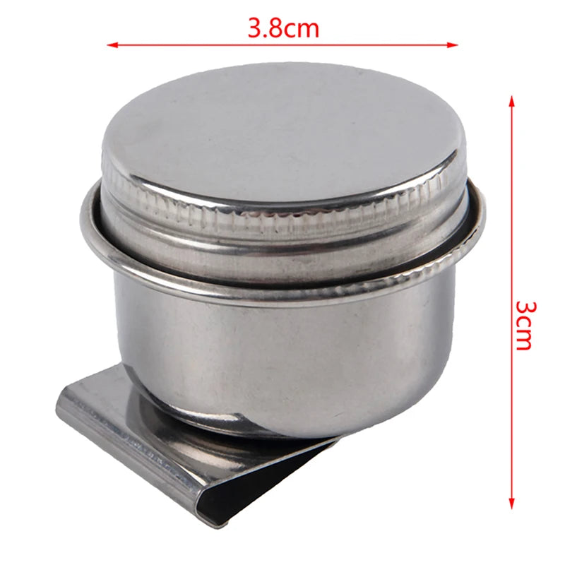 Stainless Steel Double Palette Cup with Lid | Oil Painting