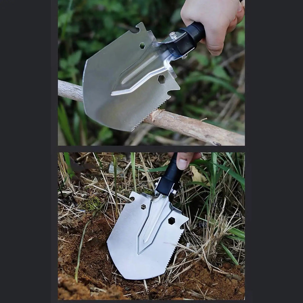 Camping Shovel Folding Compact Folding Shovels for Camping Multifunctional Gear High Strength Equipment for Gardening Planting Oasis Select