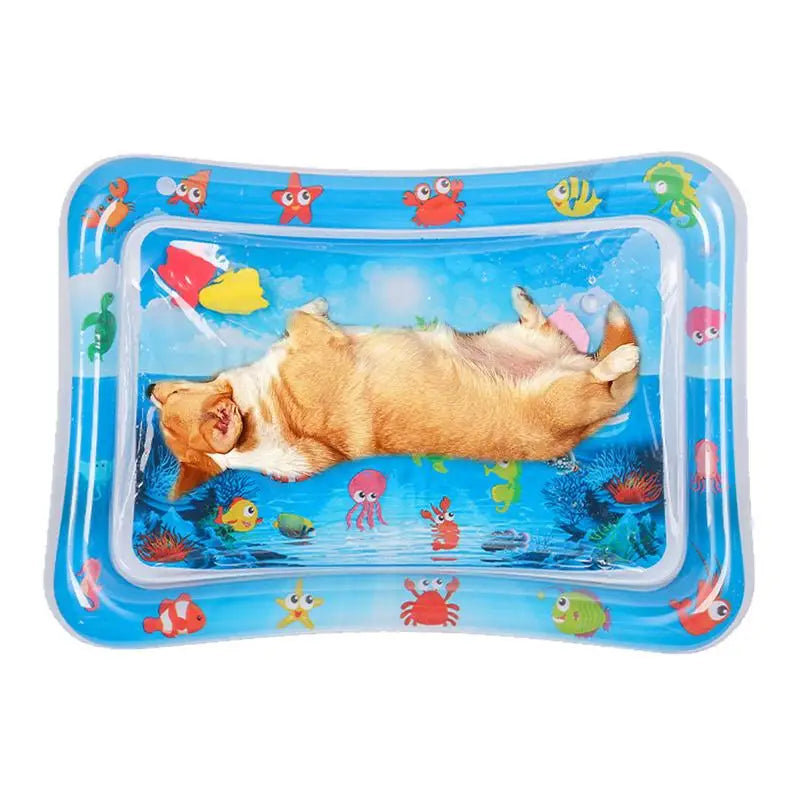 Sensory Water Play Mat For Cats Thickened Water Sensory Pad For KidsInteractive Play Inflatable Water Mat For Cat And Dog Water Oasis Select