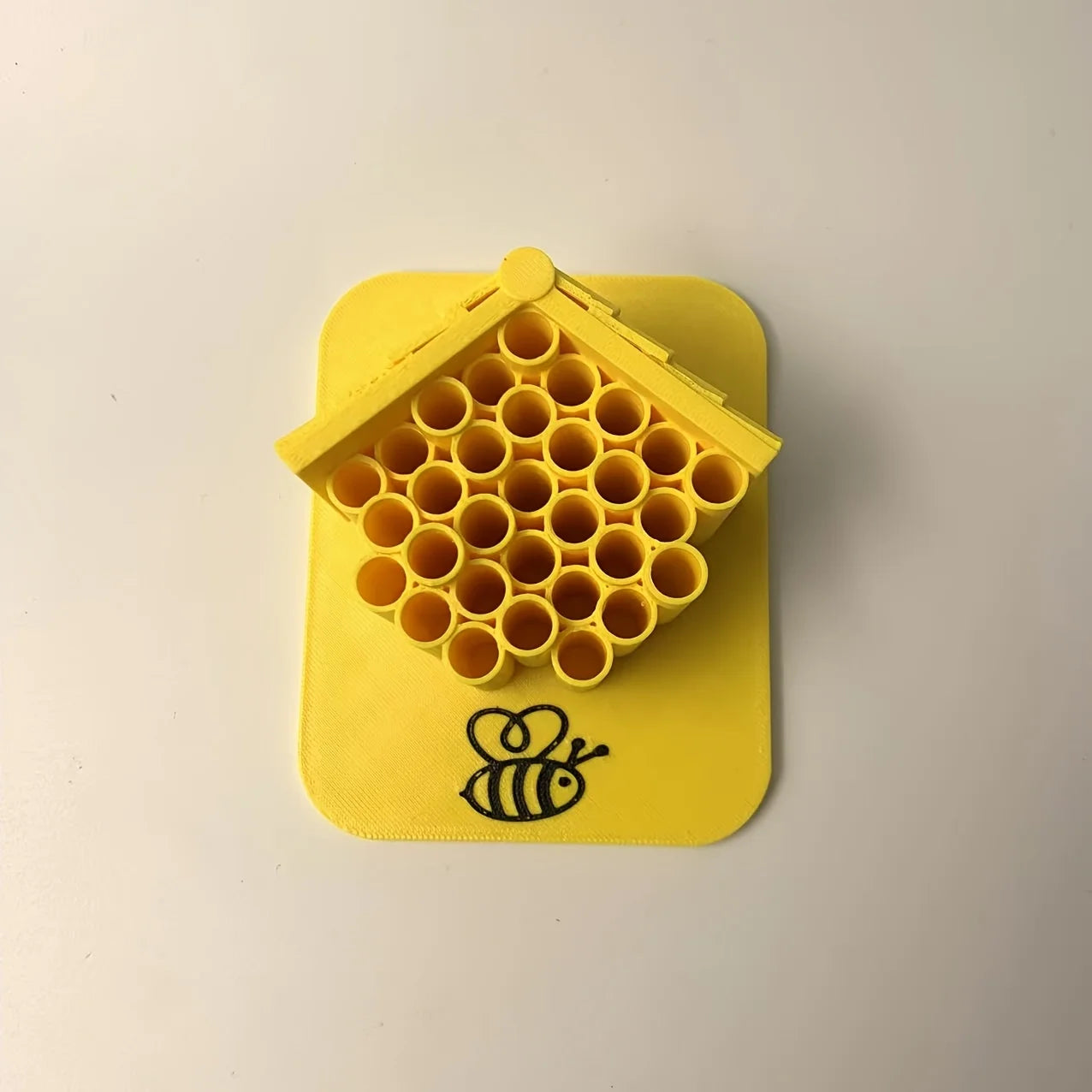 Garden Bee House, Solitary Bee Hotel, Outdoor Hanging Beehive, Attracts Pollinators, Yard Ecological Decoration Oasis Select YELLOW