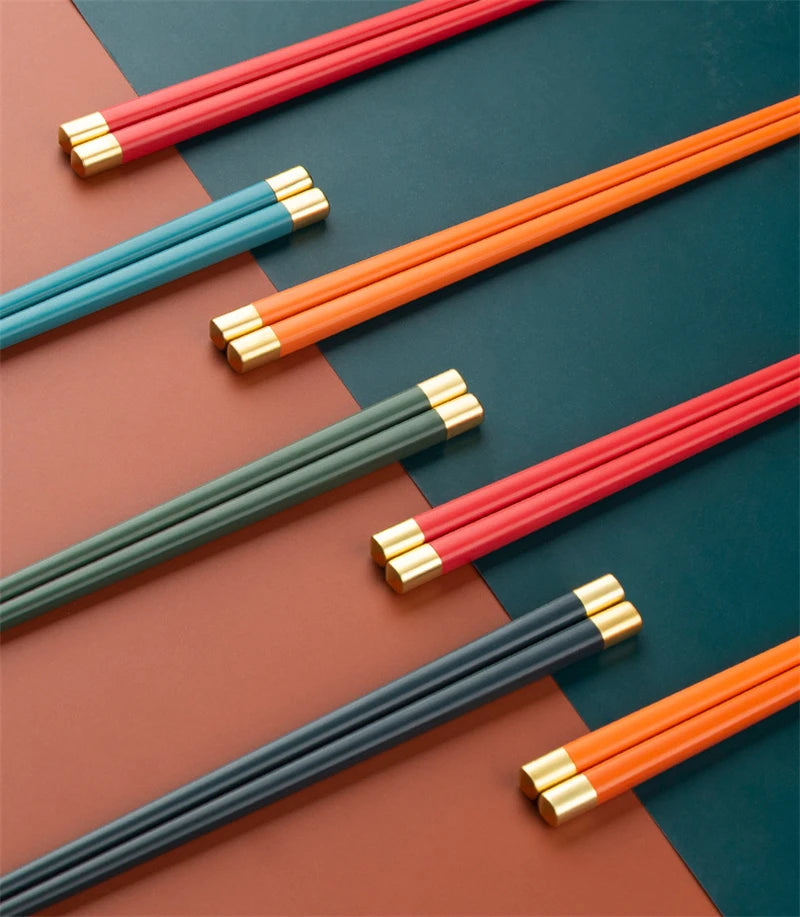 5-Pair Reusable Non-Slip Chopsticks – Food Grade Plastic Set Reusable Chopsticks Set Oasis Select