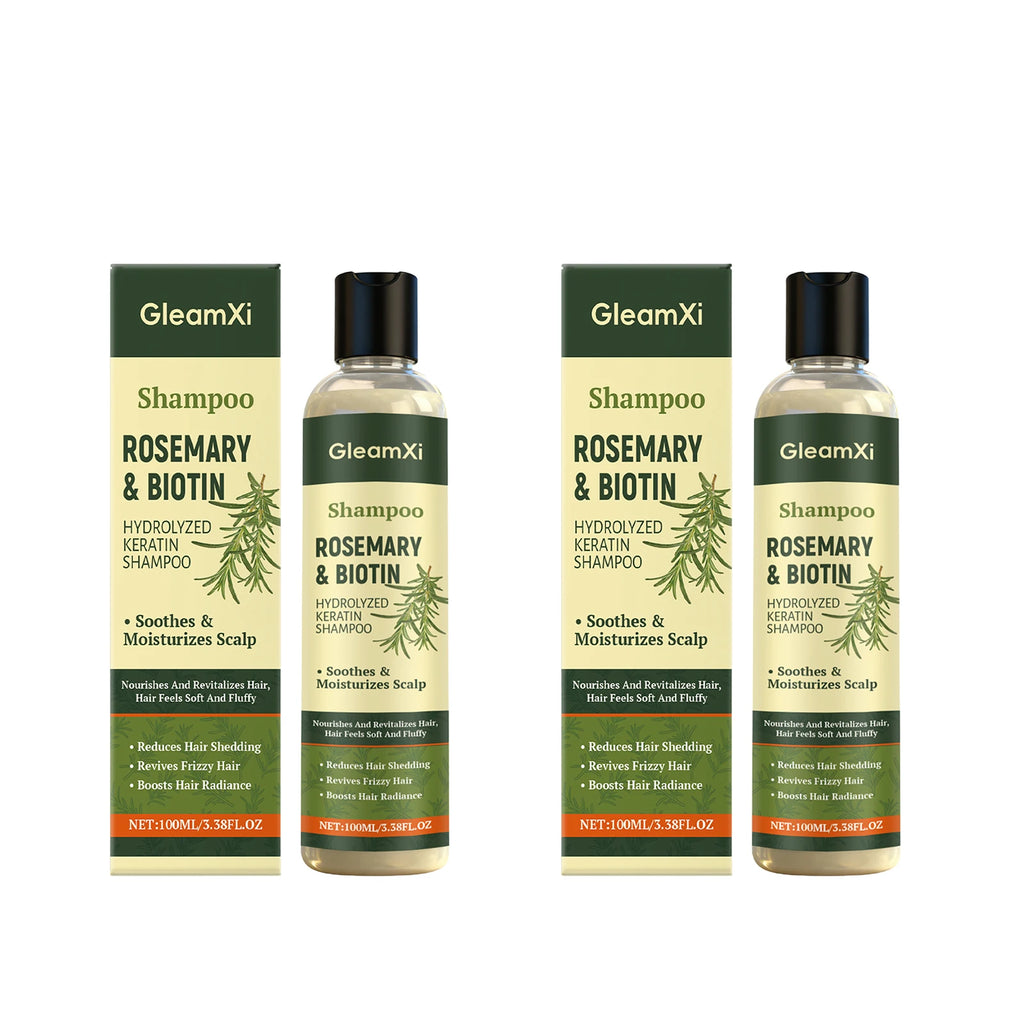 Organic Rosemary Biotin Shampoo Hair Thickening Strengthening Shampoo Deep Nourishing Volumizing Anti Dandruff Hair Care Product Oasis Select 2X100ML