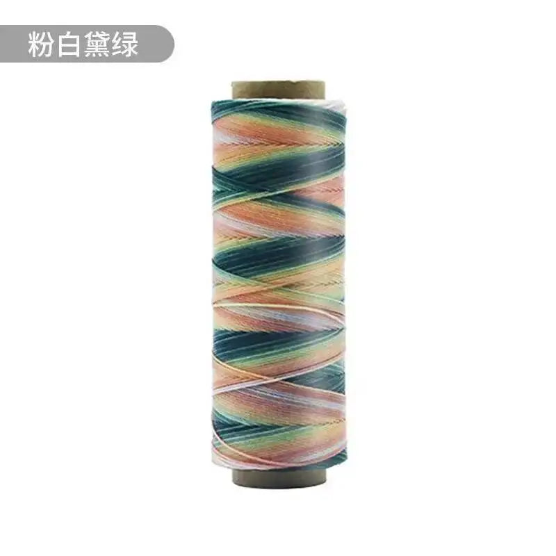 Round Waxed Cord Polyester Coated Sewing Thread DIY Handmade Leather Stitching Rope Bracelets Jewelry Braided Ткань из воска Oasis Select And Emerald Green 0.35mm 247m