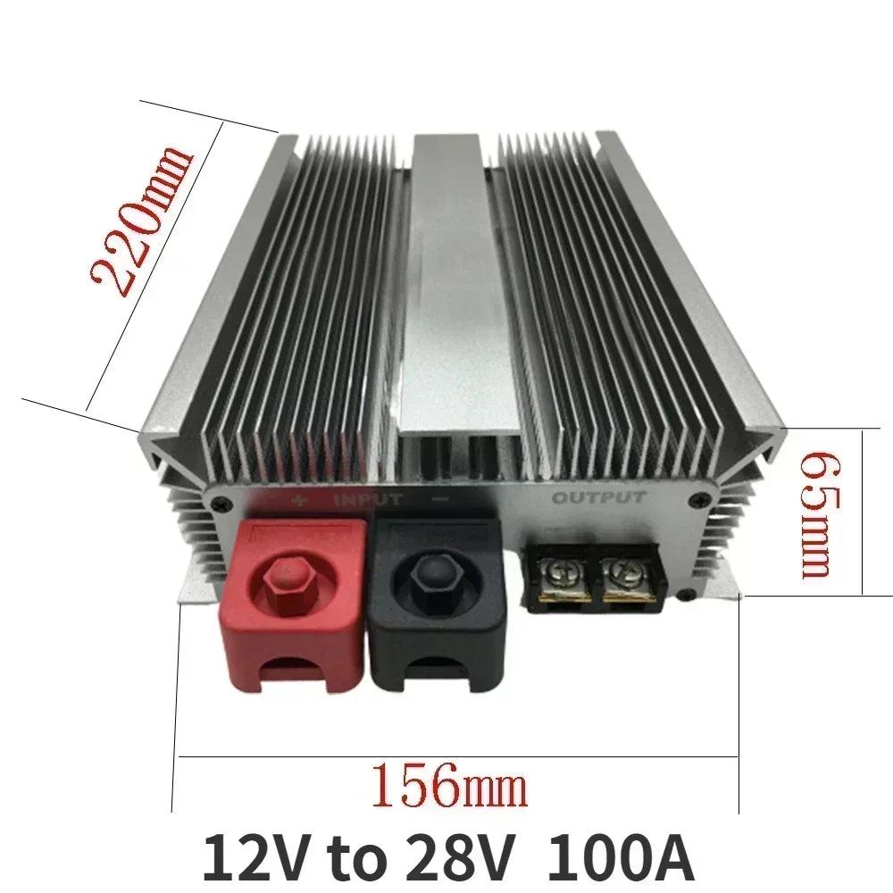 12V to 28V Booster Converter 12V-28V 12V DC to 28V DC 30A-100A Step-up Voltage Regulator 12 Volt to 28 Volt Power Supply CE Oasis Select 12V to 28V 100A 12V 28V