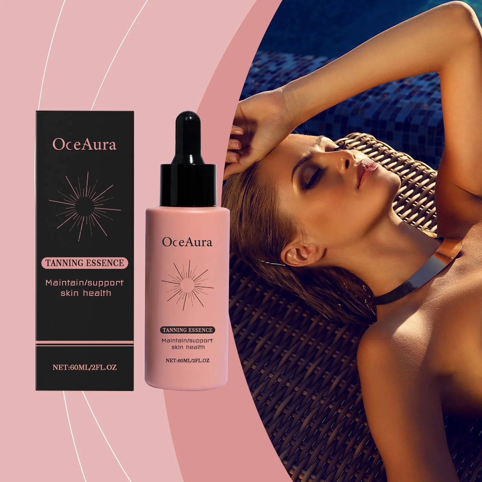 Self -Tanning Drop Solarium Body Tanner Aid Lasting Bronzer Glow Sunbathing Hydrating Even Skin Tone Coloring Blackening Care Oasis Select