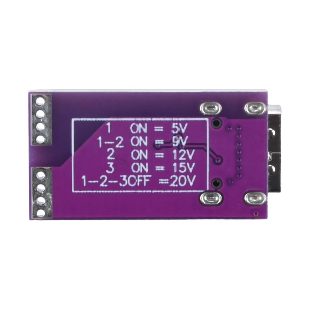 100W Type-C PD Fast Charger Decoy Board 5V 9V 12V 15V 20V 5A Fixed Output Power Charging Module for DC Laptop Motor LED Light Oasis Select