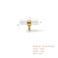Brass Transparent Furniture Handles Modern Minimalist Acrylic Silver Gold Wardrobe Cupboards Dresser Drawer Kitchen Knobs Oasis Select A1-61mm