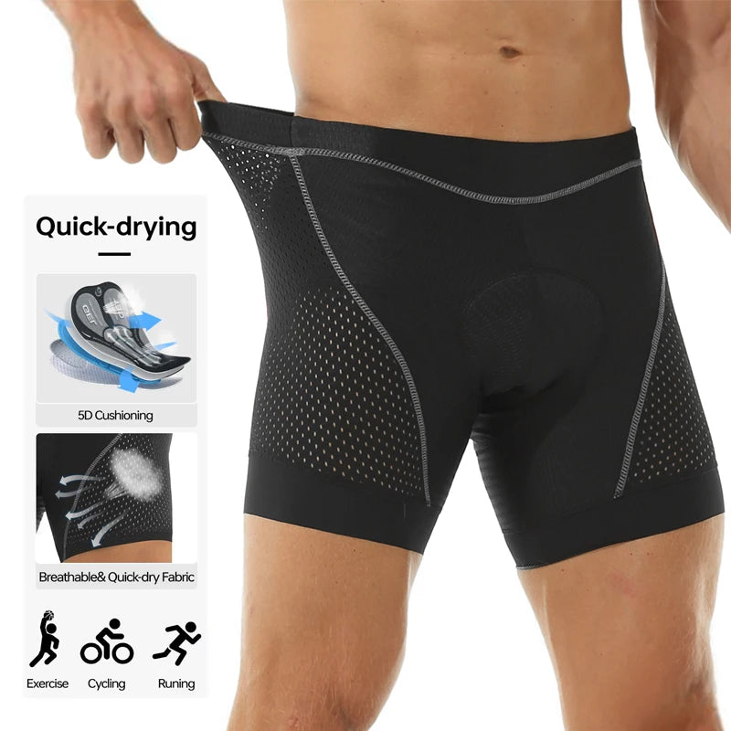 X-TIGER Cycling Shorts With 5D Gel Pads Breathable Mesh Cycling Underwear Shockproof MTB Boxer Bike Shorts Oasis Select