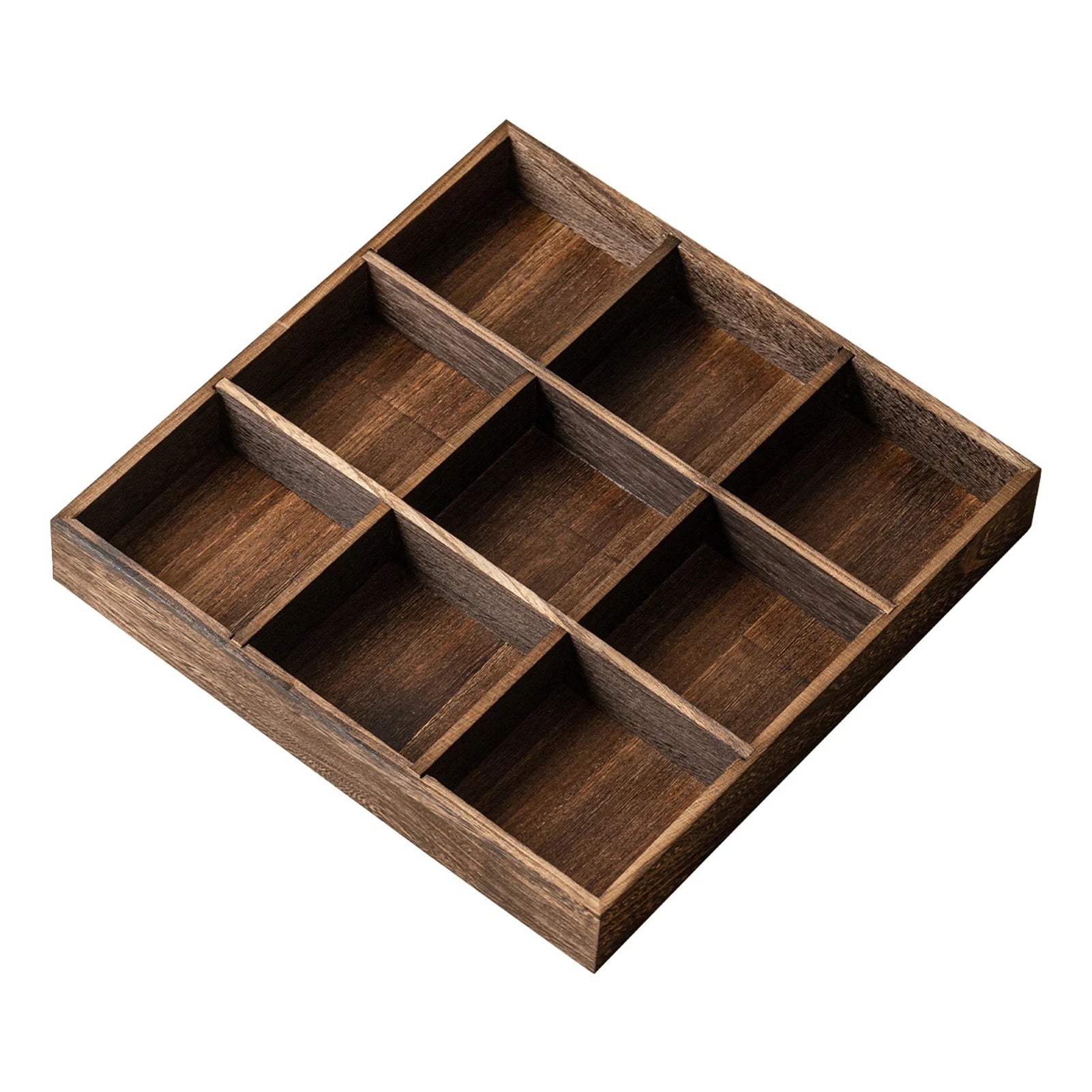 Wood Multi-Compartment Serving Tray | Nuts Fruit Snack Platter