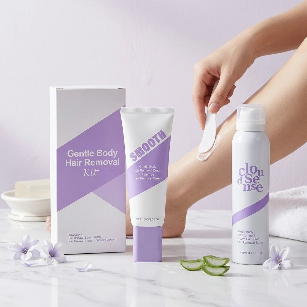 Depilatory Cream Kit – Legs, Underarms & Body Hair Remover