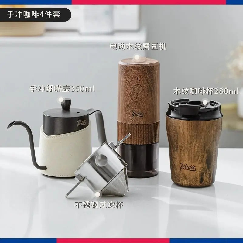 Coffee cup ceramic interior thermos cup Retro high appearance level portable stainless steel water cup Oasis Select 4-piece set