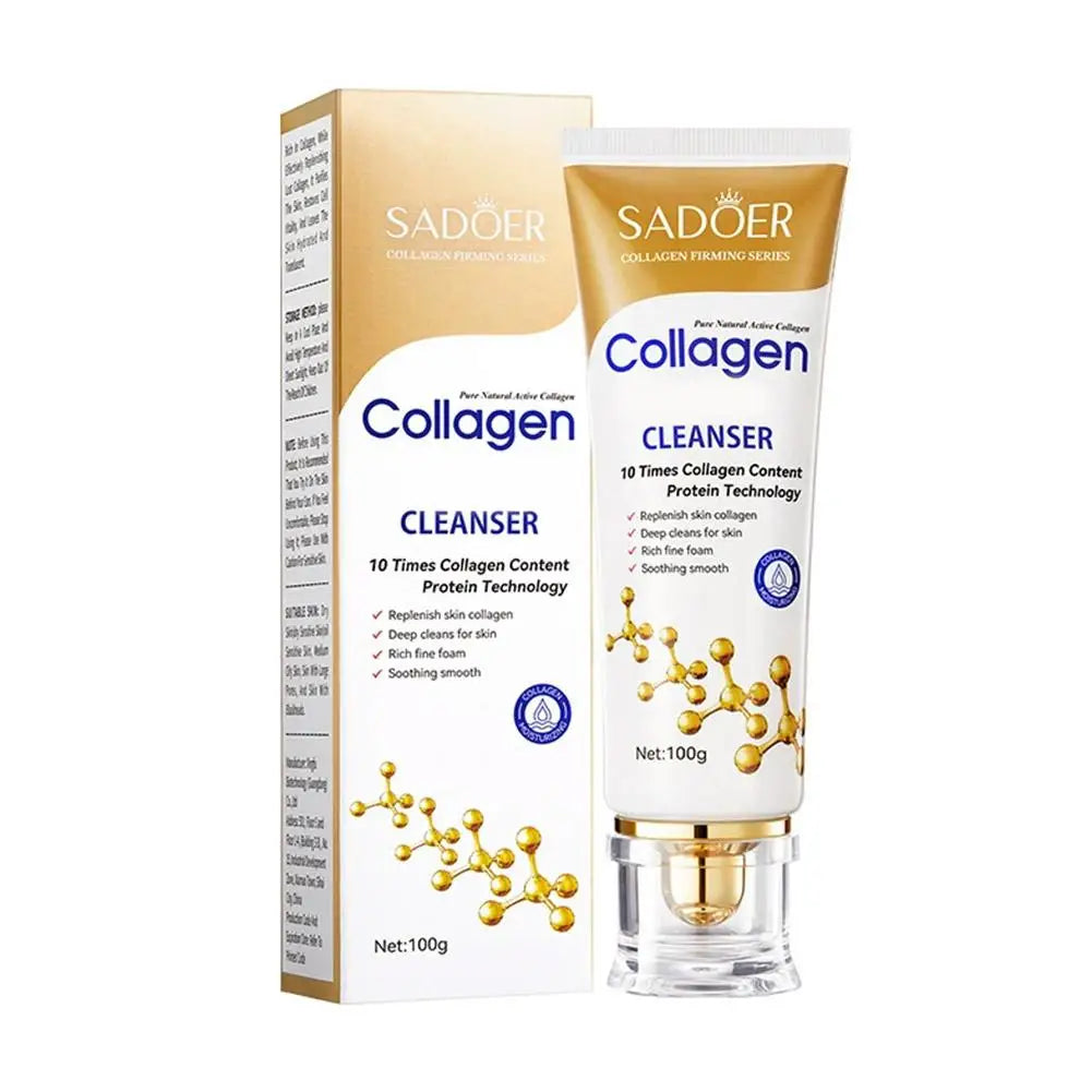 Collagen Cleansing Foam, Gentle Foaming Facial Cleanser With Collagen Face Wash For Deep Cleansing & Hydration Skincare 100g Oasis Select 100g