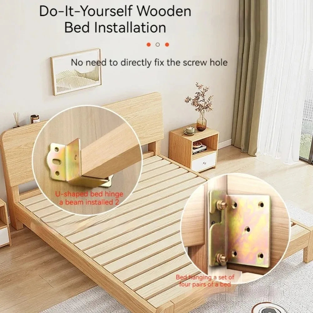 Gifts Thickened Bed Hinge Beams Connector Bed Beam Hook Up Steel Bedstead Furniture Hardware U-shaped Bed Board Fixing Bracket Oasis Select