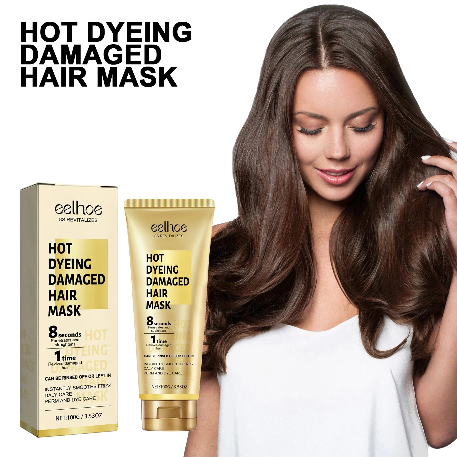 Eelhoe Keratin Hair Mask Cream – Repair Frizz & Split Ends