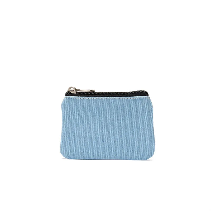 DIY Plain Canvas Cotton Bag Pure Zipper Coin Key Bag Money Pocket Women Men Hand-held Coin Purse Small Wallet Kid Oasis Select Starry Blue