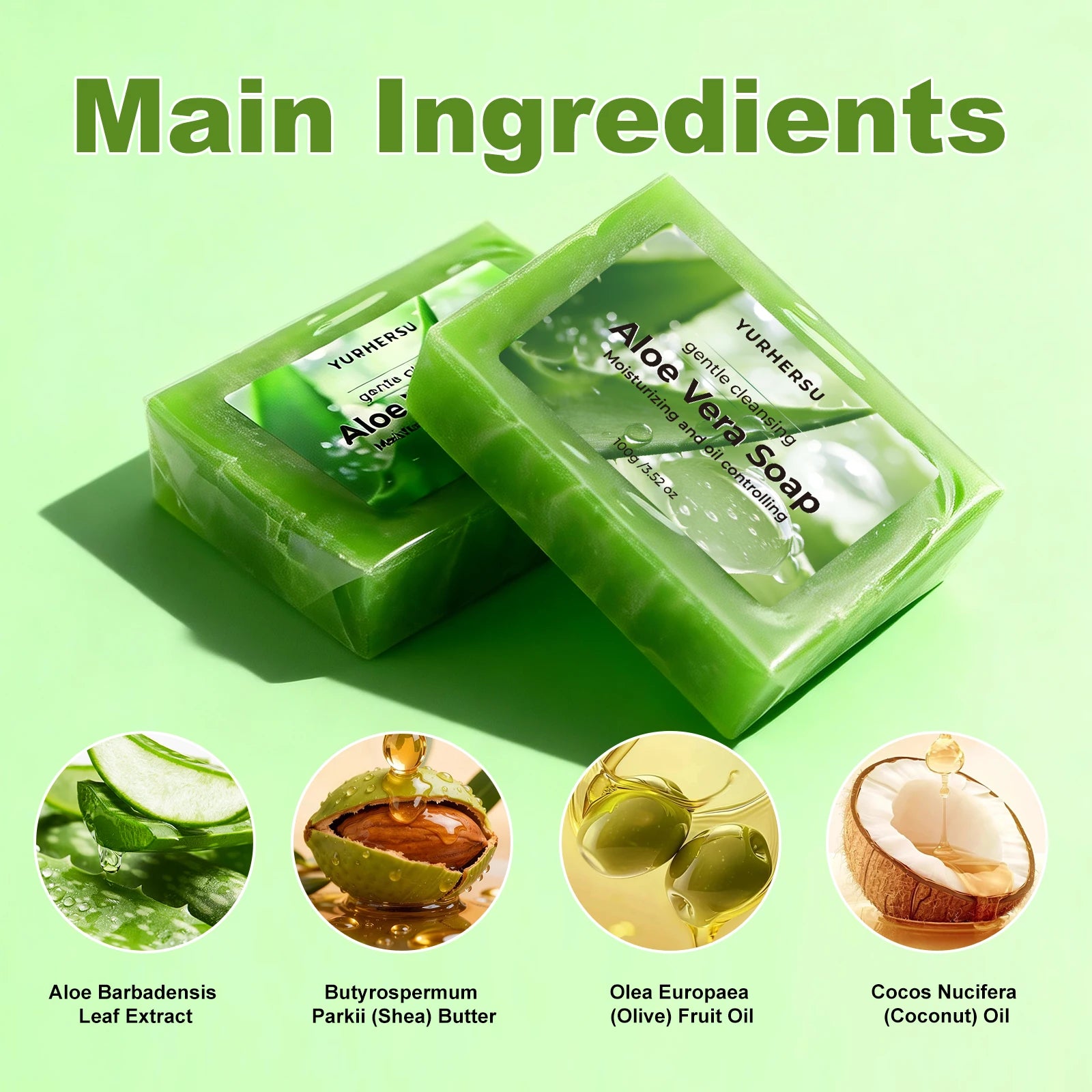 Aloe Vera Essential Oil Soap Bar – Deep Cleanse & Hydrate Handmade Soap Bar Oasis Select