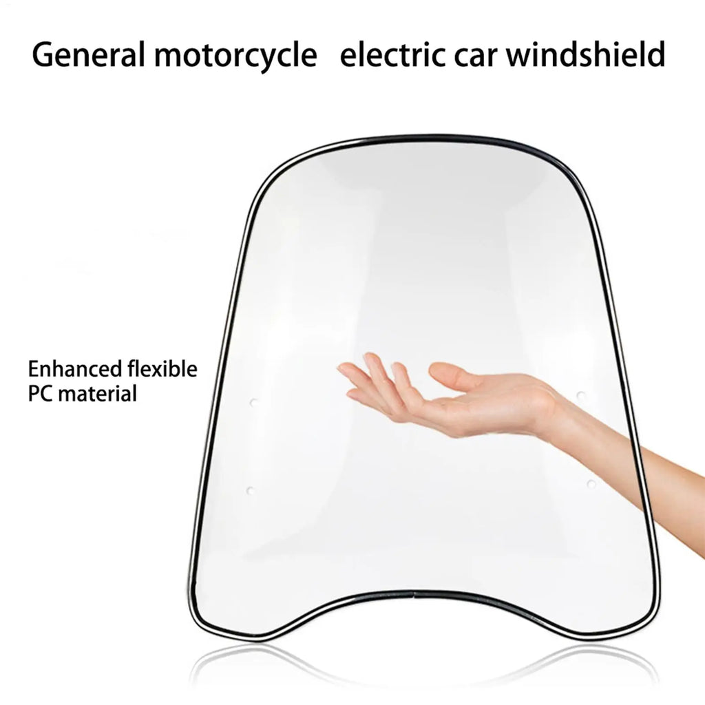 Motorcycle Windscreen Motorbike Scooter Transparent Curved Windshield Wind-Proof Sand-Proof Damper Motorcycle Accessories Oasis Select