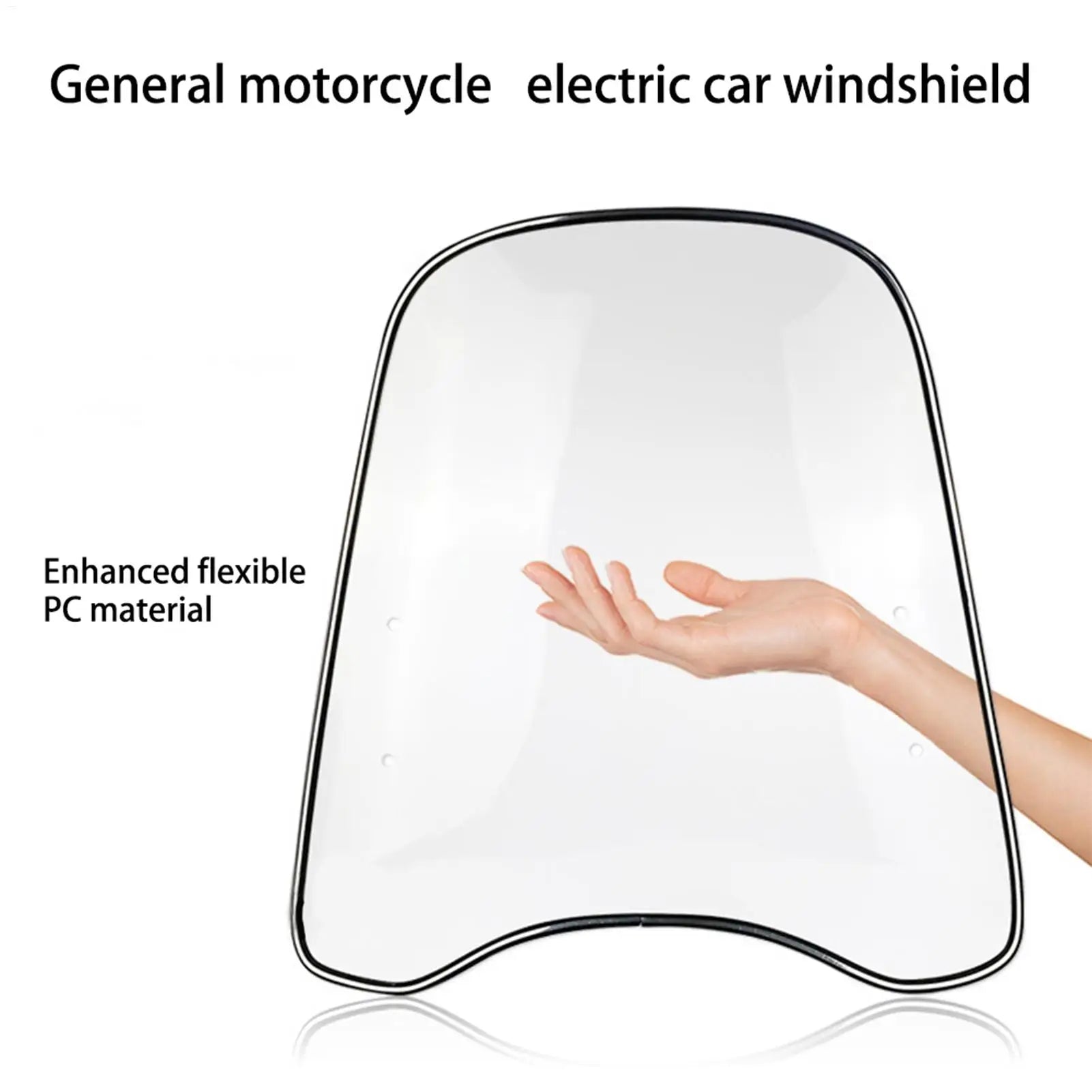 Motorcycle Windscreen Motorbike Scooter Transparent Curved Windshield Wind-Proof Sand-Proof Damper Motorcycle Accessories Oasis Select