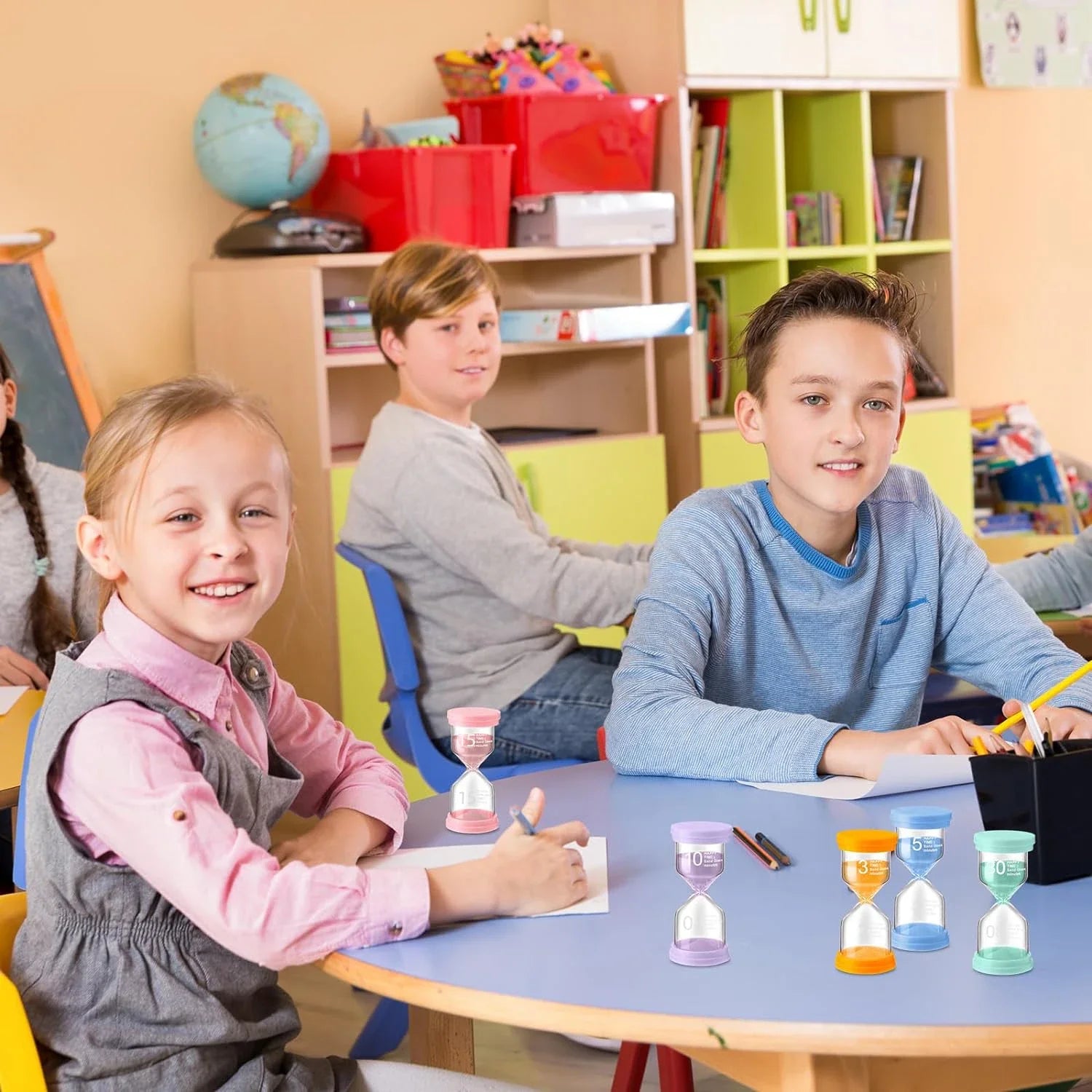1PCS 3/5/10/15/30 Minutes Colorful Hourglass Sandglass Children Kid Gift Toy Sand Timer Hour Glass Home Decoration Sand Clock Oasis Select