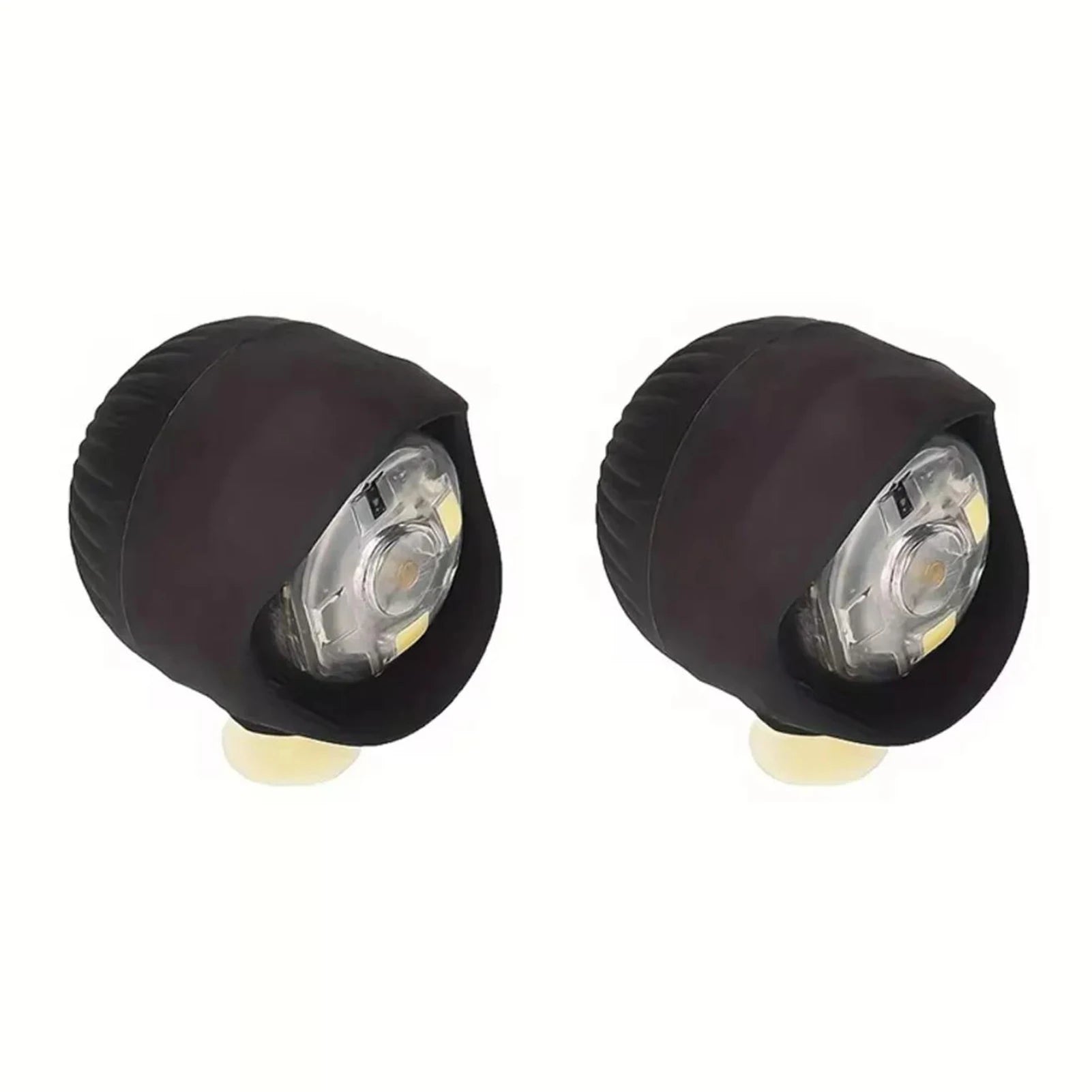 LED Clog Shoe Lights – 2pc USB Rechargeable Waterproof Headlights Shoe Lights Oasis Select Black