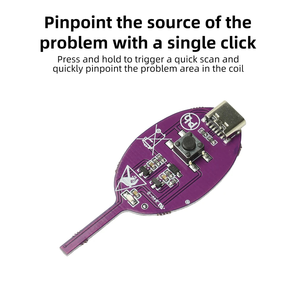 Professional Circuit Inductance Testing Tool Electromagnetic Sensing Quick Detection Type-C for Electronic Maintenance Repair Oasis Select