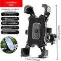 1pcs Universal Motorcycle Phone Bracket Rotatable Anti-slip Holder Stable Mount for MTB Bike Scooter Cycling Outdoor Use Oasis Select Handlebar style
