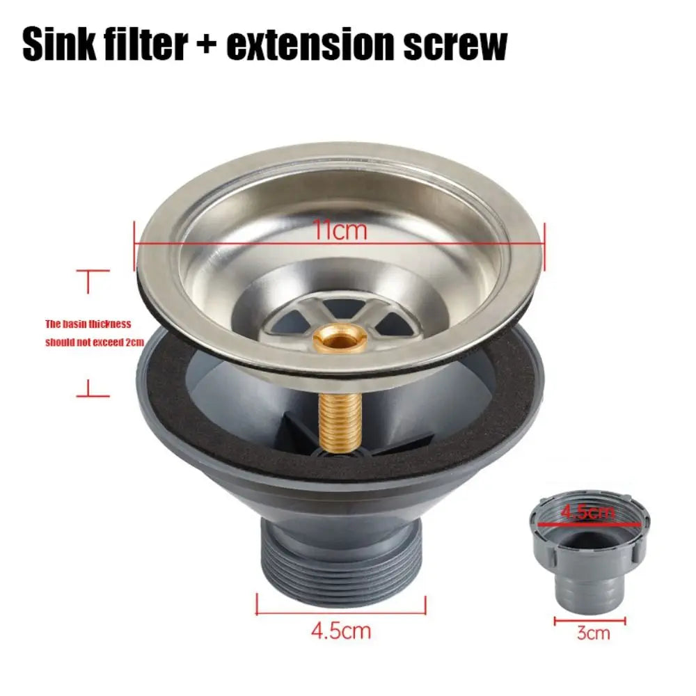 Stainless Steel Sink Basin Drain Filter – Rust-Proof & Durable
