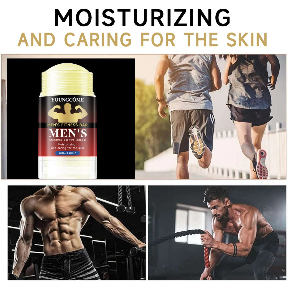 Men's Fitness Bar 1/2/3Set 72H Anti-Sweat Odor Control - Niacinamide,Retinol,Hyaluronic Acid, Gym Essential, Sensitive Skin Safe Oasis Select