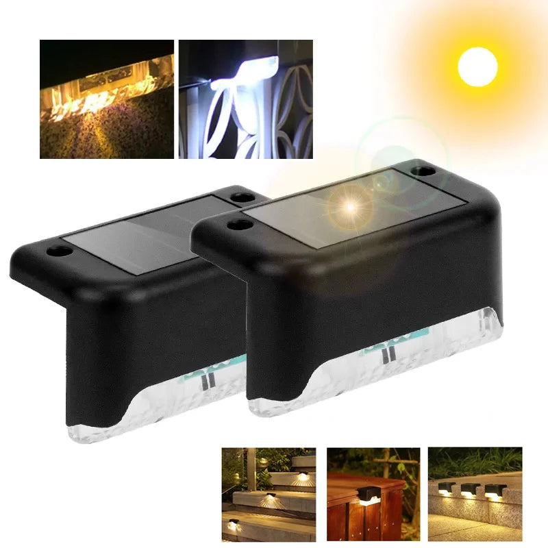 Mini Solar LED Deck Lights Garden Step Sun Power Waterproof Lamp Outdoor Balcony Fence Stairs Decoration Small Night Light Oasis Select