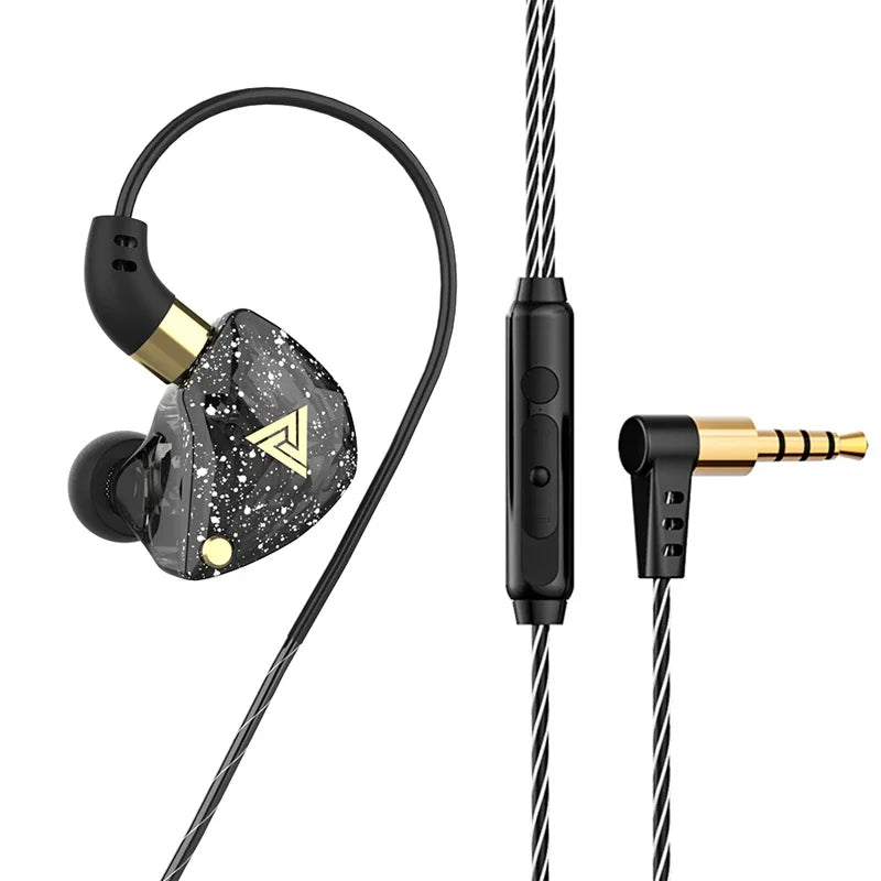 QKZ AK3 File Wired Earphone Microphone Hifi Music Monitor Bass