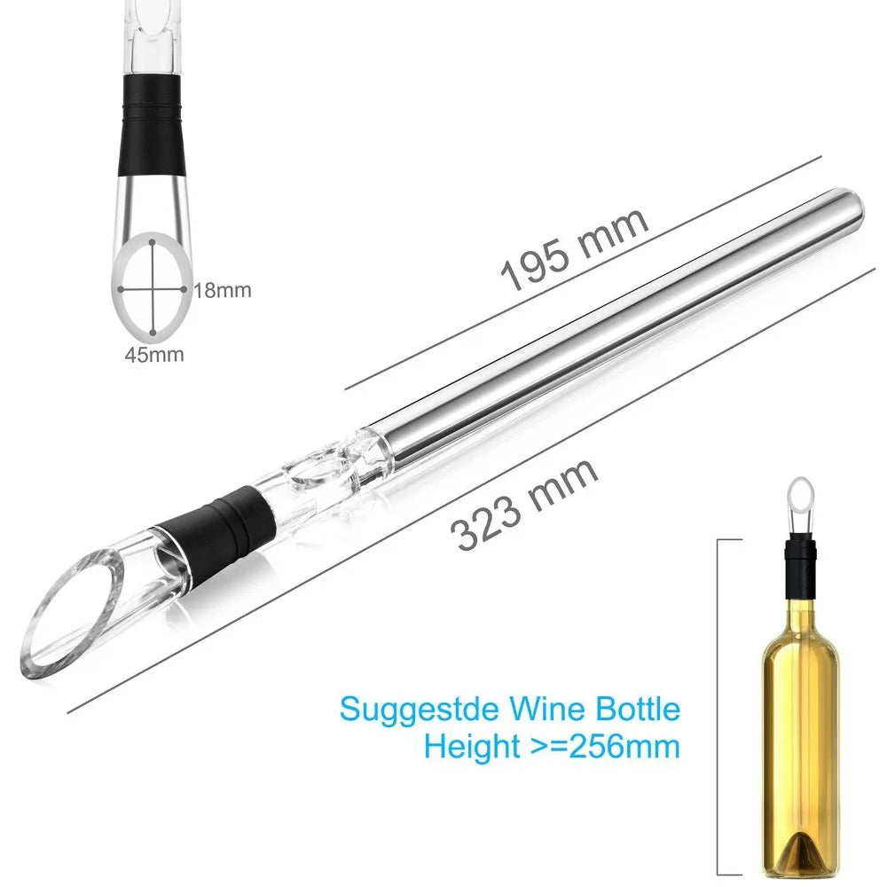 Stainless Steel Wine Cooling Stick Wine in 15 Minutes Hours Without Diluting The Taste Wine Cooler That Chills Keeps It Chilled Oasis Select