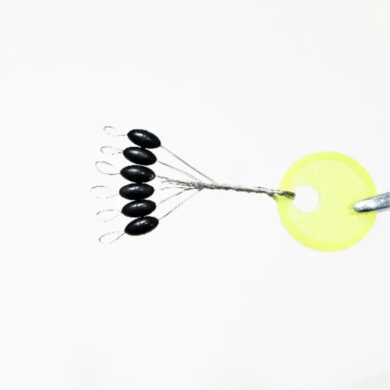 10/40 Group Set High Quality Rubber Space Beans Sea Carp Fly Fishing Black Rubber Oval Stopper Fishing Float Fishing Bobber Oasis Select