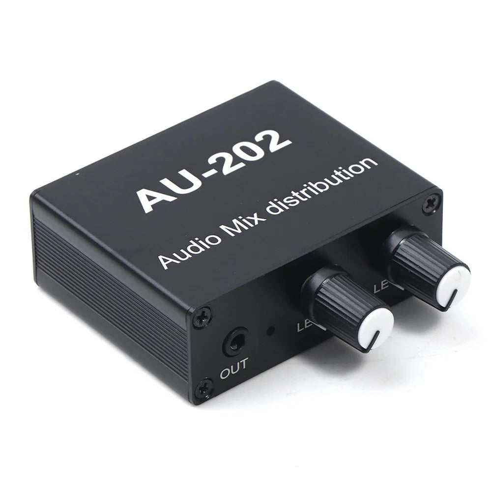 Audio Mixer Distributor with Dual Input and Dual Output for Headphones and For AMPlifiers Low Noise Circuit Design Oasis Select