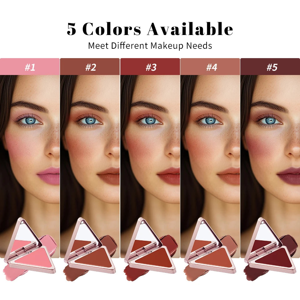 Matte Satin Cream Blush Long Wearing Brightening Control Oil High Pigment Cosmetic Higher Standard Makeup Natural Pink Oasis Select