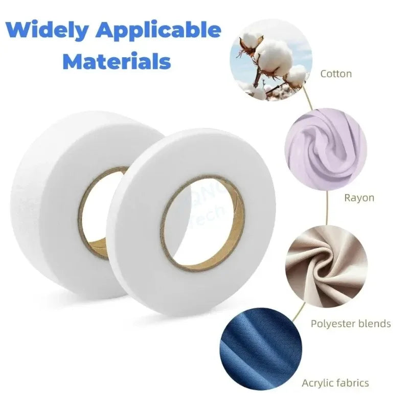64m Self Adhesive Pants Hem Tape Iron DIY Jean Clothes Length Shorten for Hats Clothes Hot Melt Double-Sided Tape Sewing Tool Oasis Select