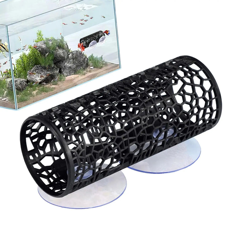Fish Tank Tunnel Hollow Suction Small Safe Fish Tank Cave Betta Habitat Resting Shelter Ornament for Aquatic Pets Cichlids Oasis Select