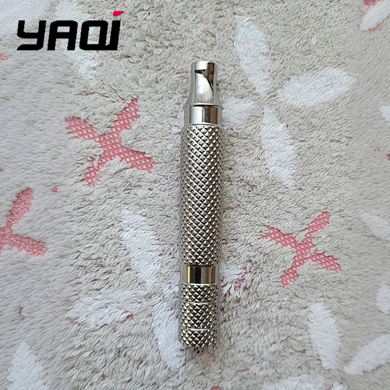 2026 New Arrival！YAQI Polished Titanium Men Safety Razor Handle Comfortable Shaving Oasis Select