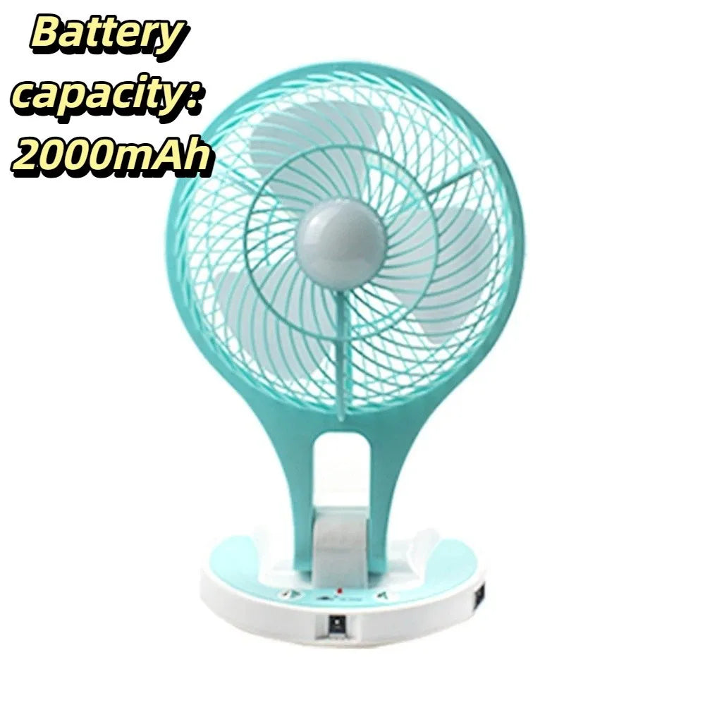 Quiet Operation Foldable Mini Fan Compact Design Gentle Wind Power USB Powered Fan Lightweight Foldable Design Personal Cooler Oasis Select Green